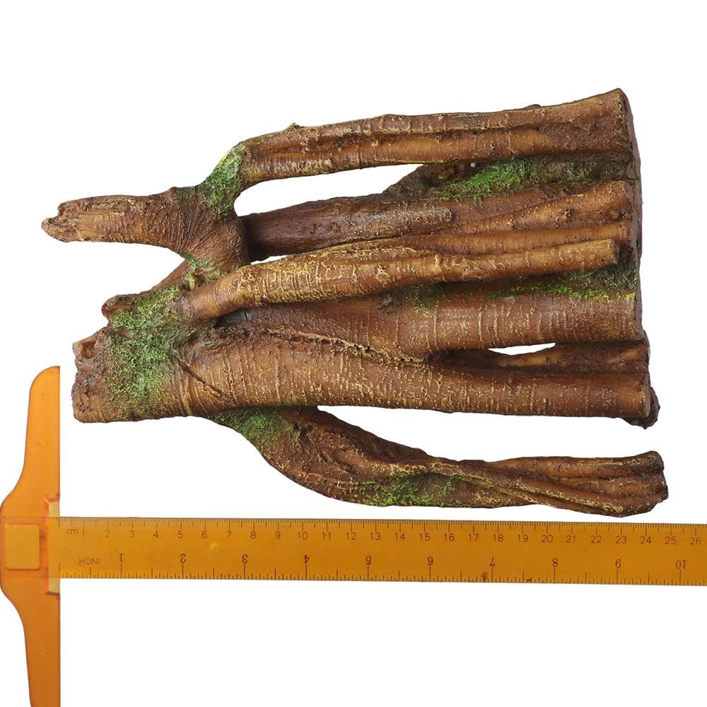 GetCoupon Aquarium Resin Tree Trunk Ornament, Lifelike Driftwood Decor, Length Assorted Branches Sunken Tree Trunk Resin Fish Tank Decoration
