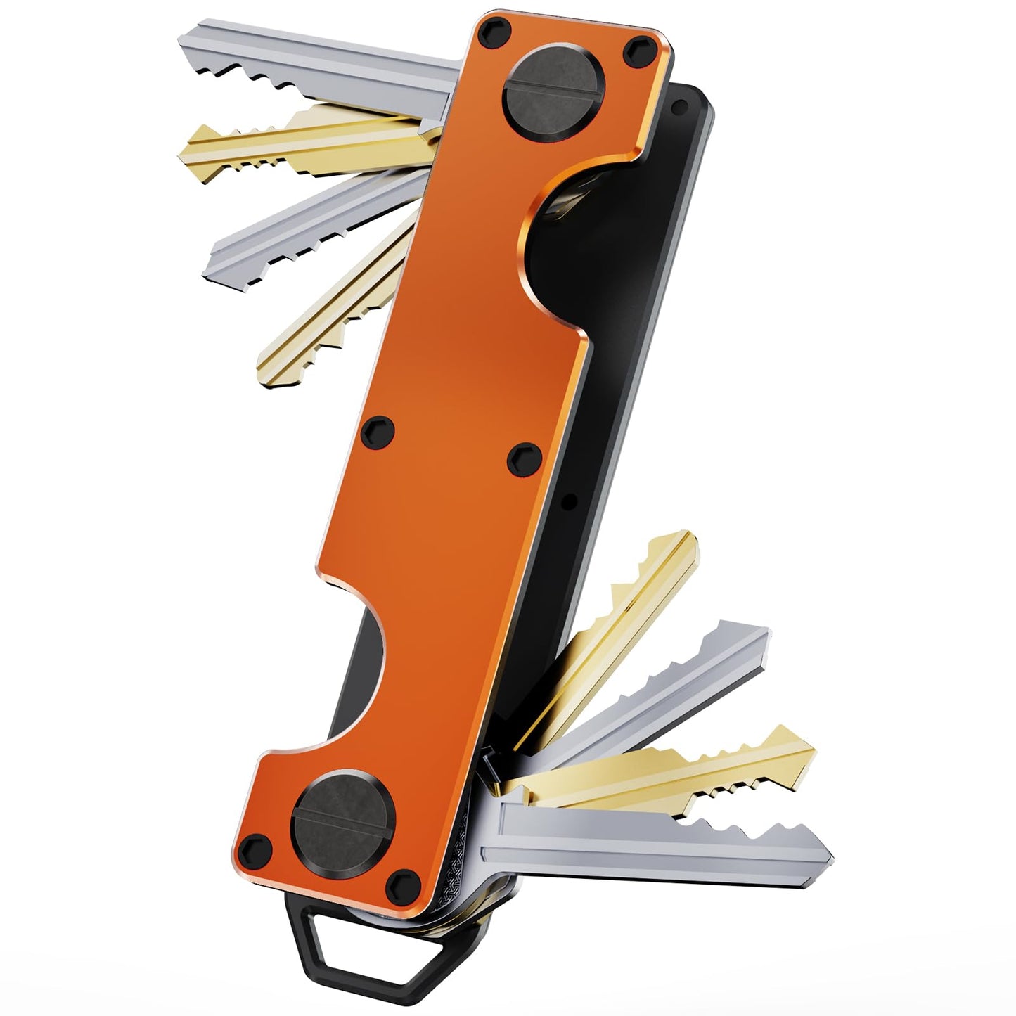Key Organizer Key Holder Compact Key Case Minimalist Metal Key Chain Key Holder for Keychain Secures 8-10 Keys EDC