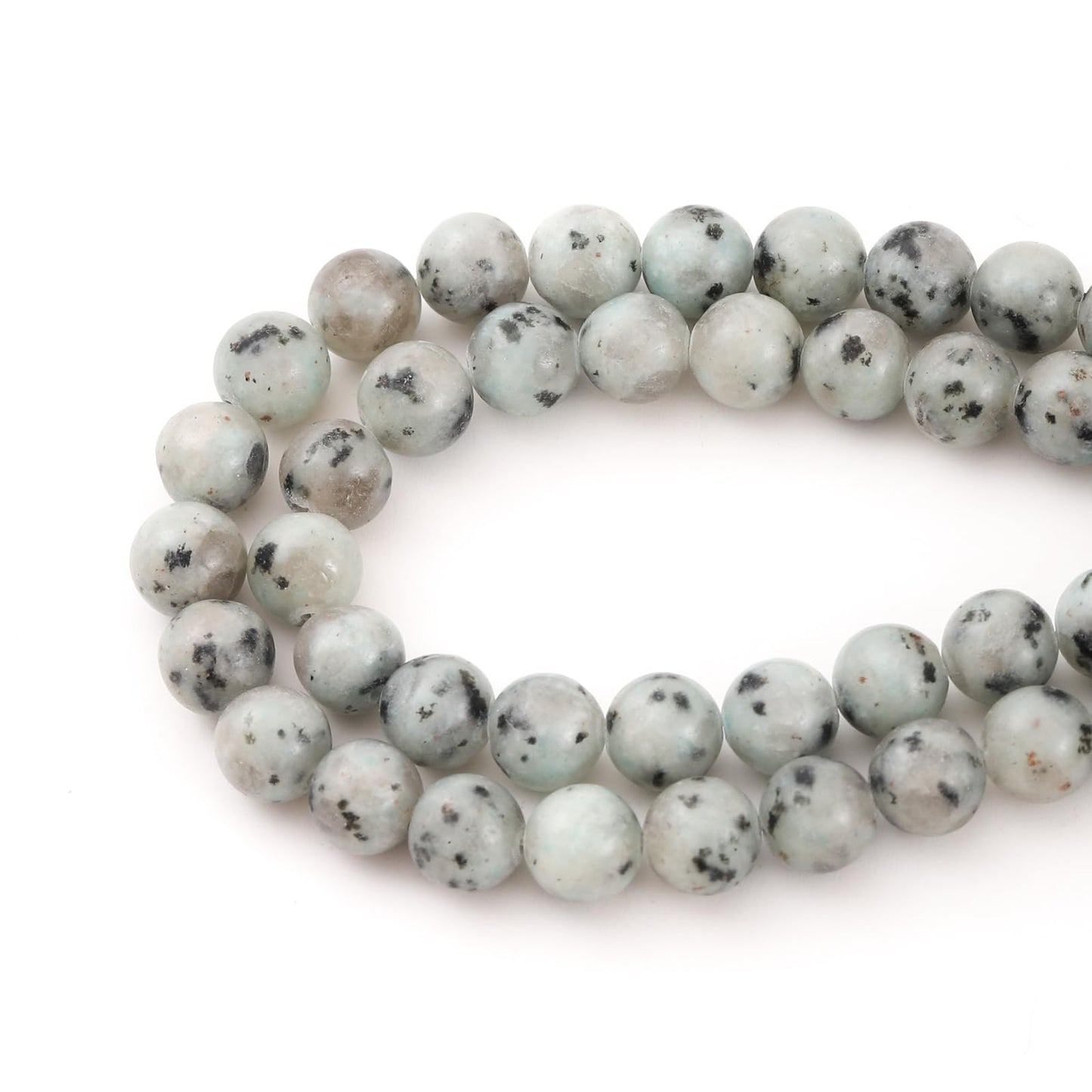 8mm 45pcs DIY Natural Kiwi Jasper Stone Beads Round Healing Crystal Gemstone Loose Beads for Jewelry Making Handmade Bracelet Necklace