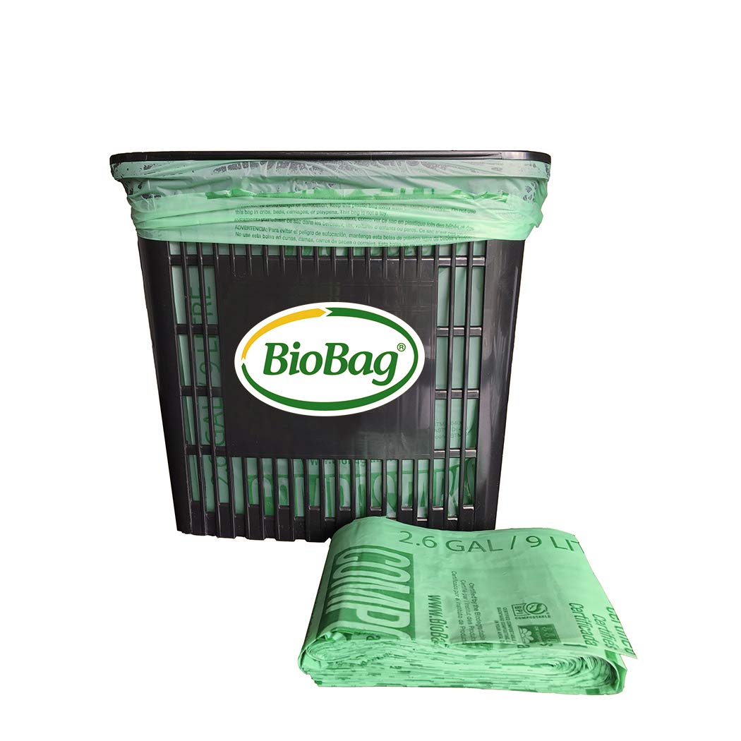 2.6 Gallon Compostable Food Scrap Bags by BioBag (100 Count)