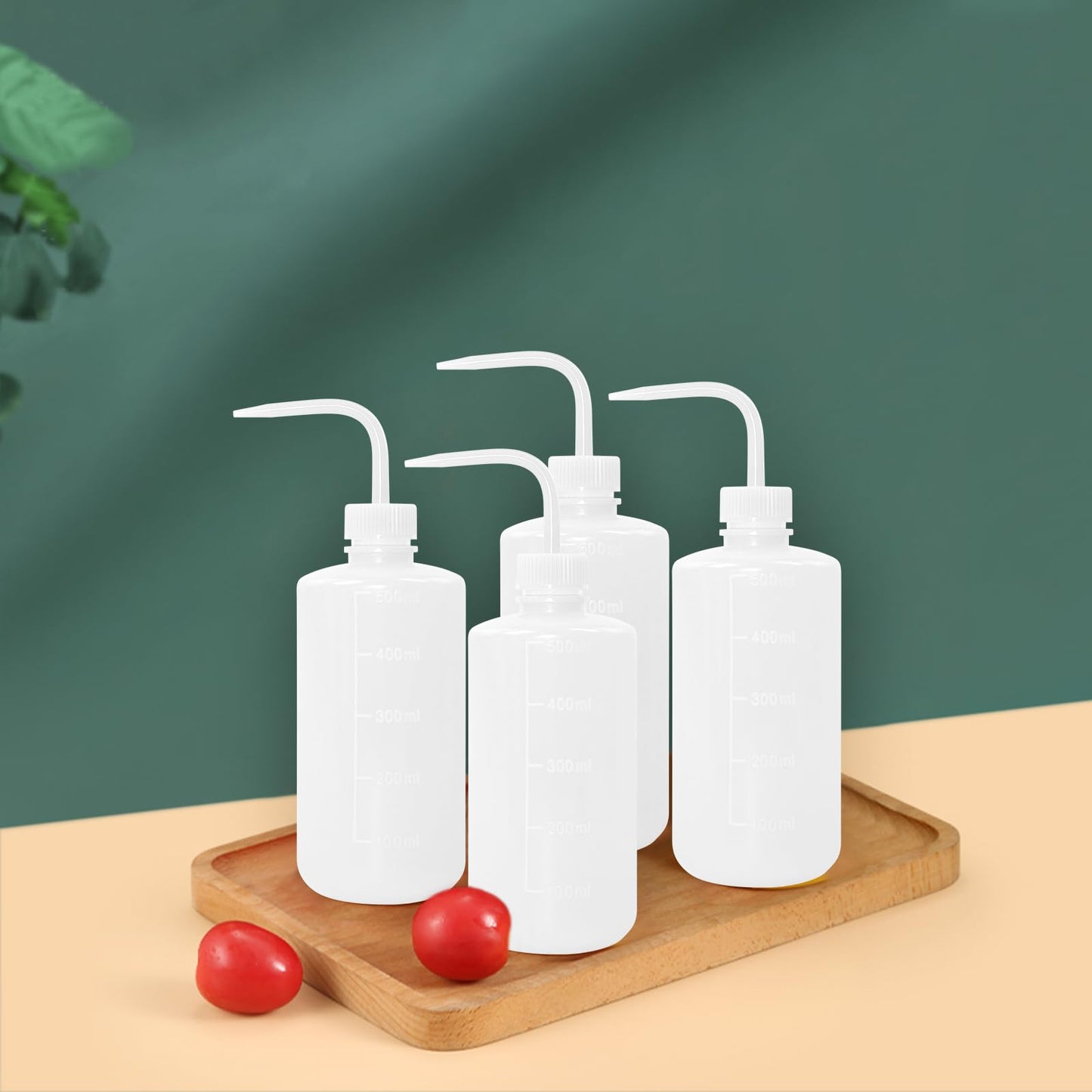 Grosun 4 Packs Tattoo Wash Bottle Water Squirt Squeeze Diffuser Bottles (White, 500ml)