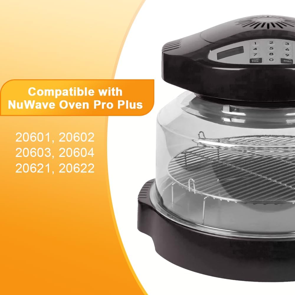 Upgraded Power Dome Compatible with Nuwave ovens, Premium Plastic Lid for Nuwave Pro Plus and Elite Ovens, Clear