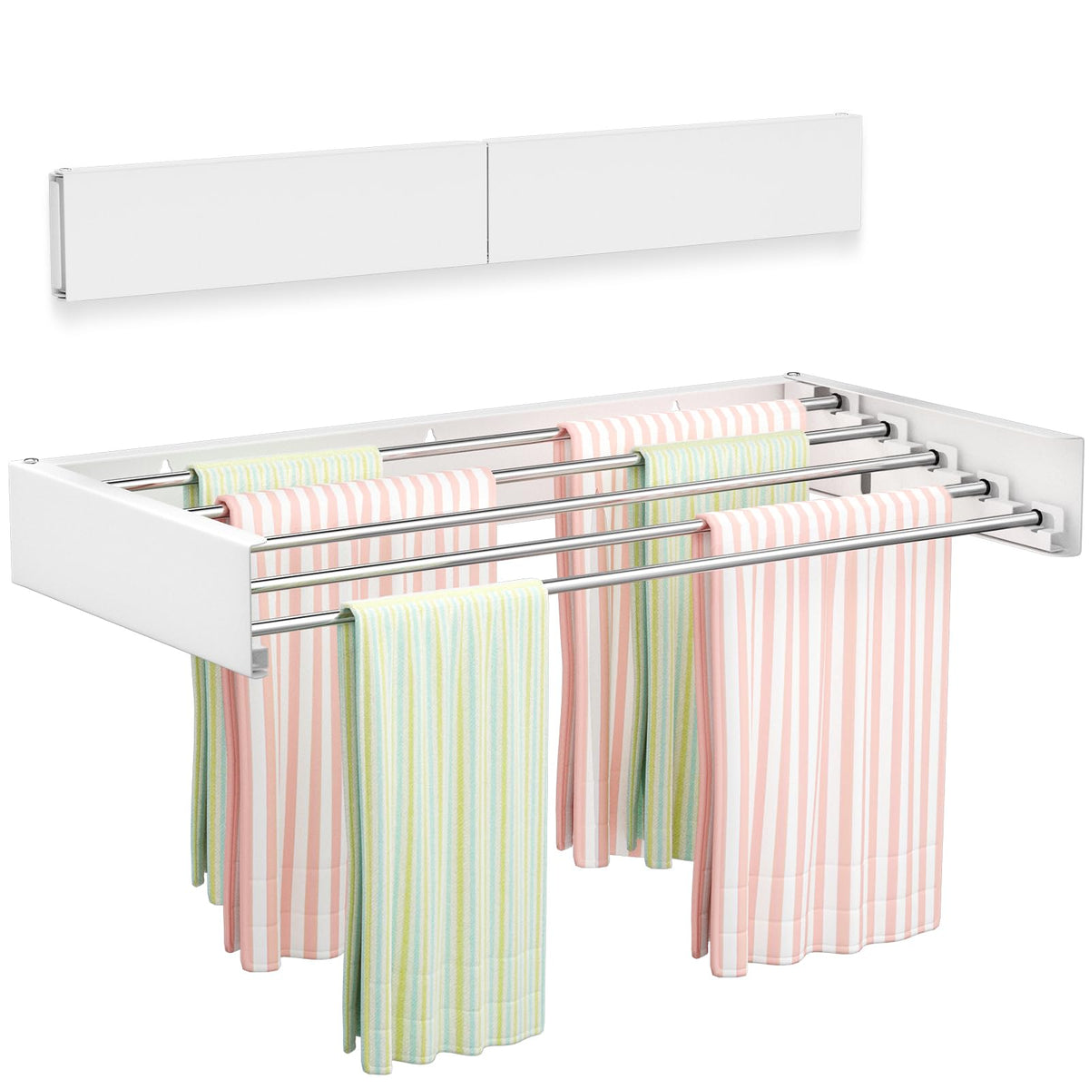 Wall Mounted Clothes Drying Rack 23.6"