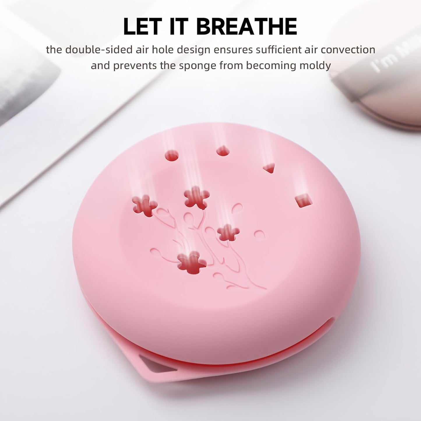 2 Pcs Makeup Sponge Holder,Beauty Blender Case, Powder Puff case, Beauty Blender Holder for Travel(Light Purple)
