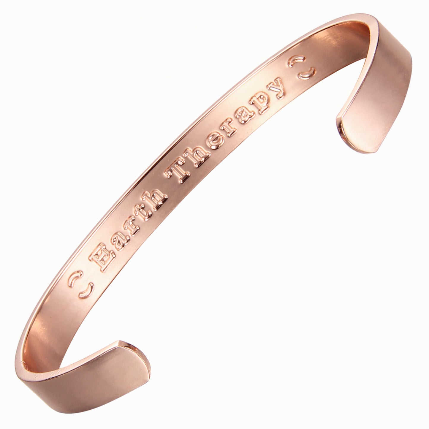 Earth Therapy - The Original 100% Pure Copper Minimalist Shiny Bracelet with Ultra Strength Magnets - 3 Cuff Value Set - Unisex - Adjustable