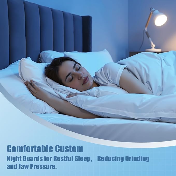 Custom Night Guard for Bruxism/Grinding/TMJ at Night, Bite Mouth Guard for Teeth Clenching Nighttime, for Adults & Kids (One Guard)