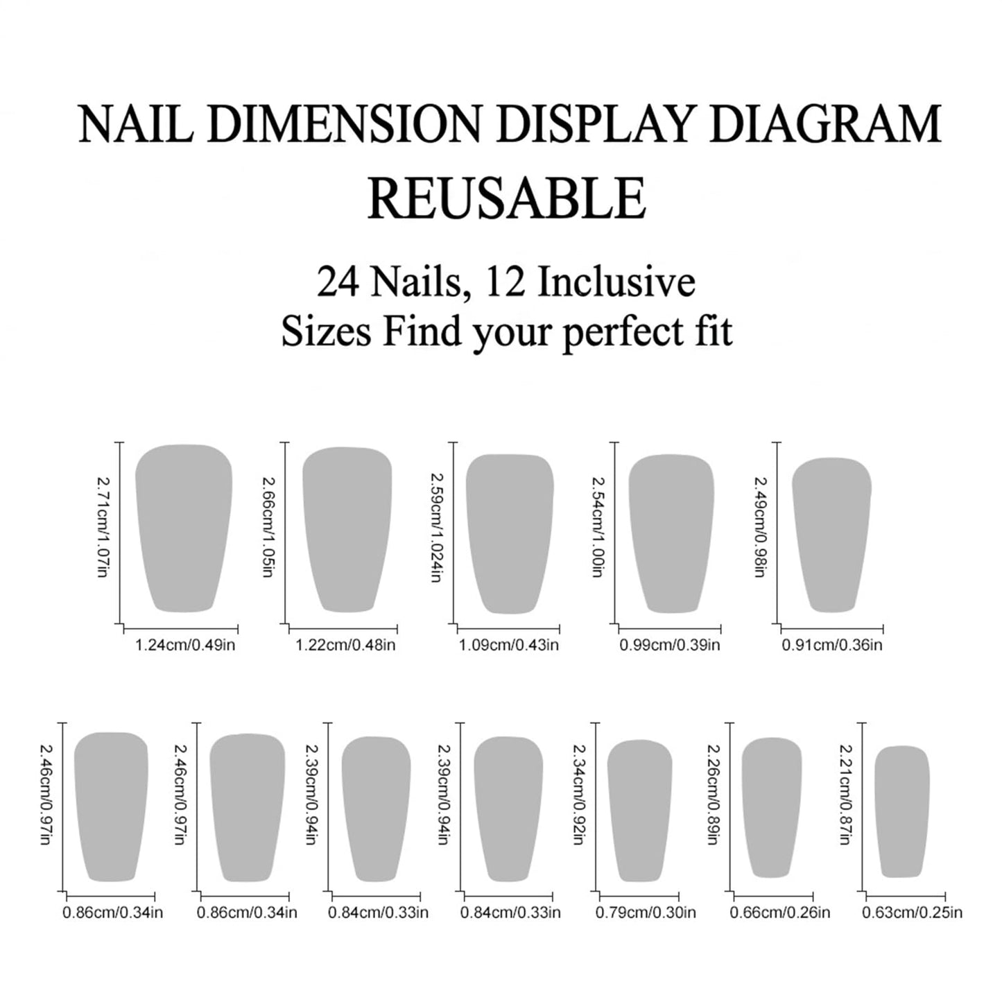 IMRAIN Coffin Press on Nails, Medium Fake Nails, Glitter Butterfly Design, 24 Pcs Reusable Glue on Nails for Women, Salon Quality