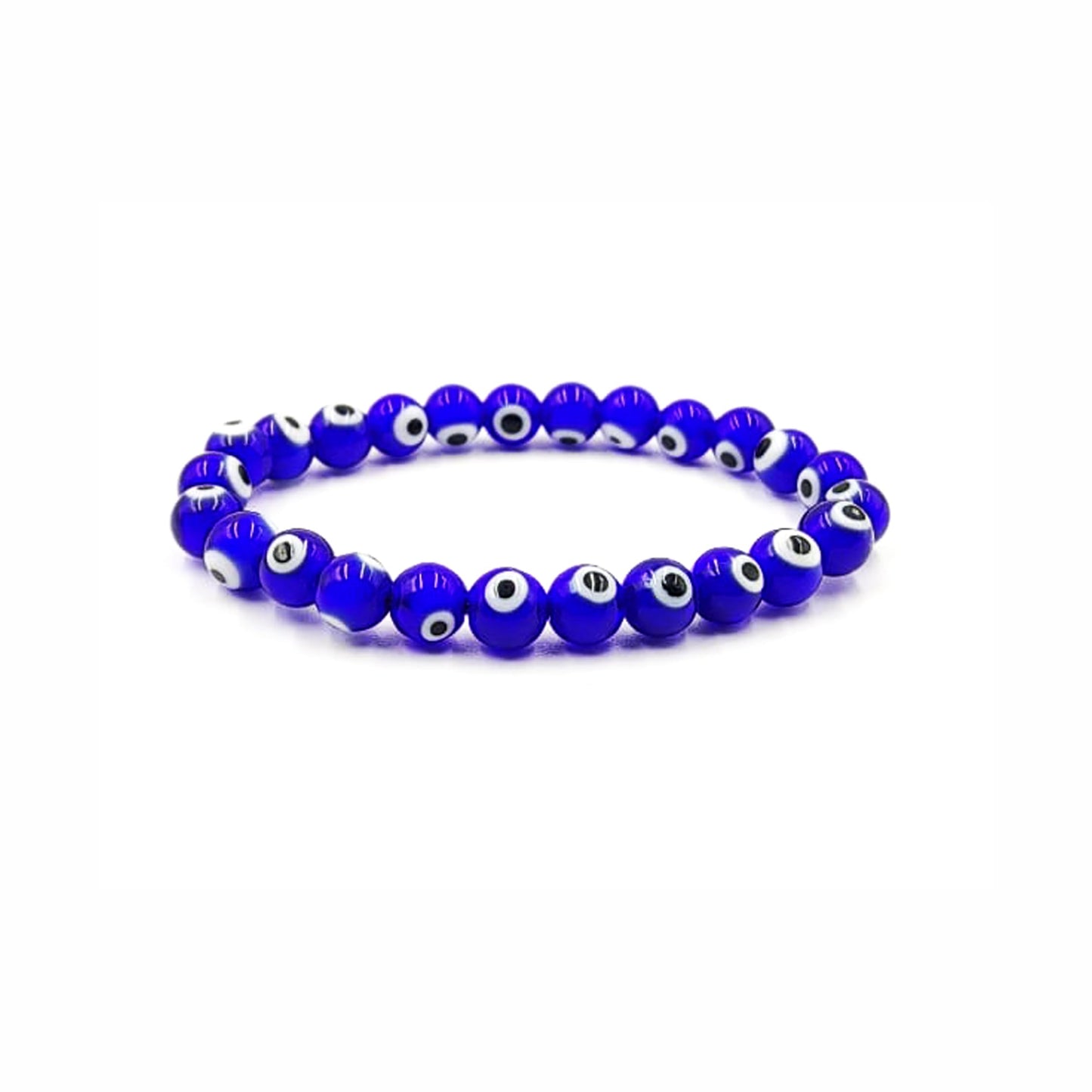 PRECIOUS PEBBLE Evil Eye Beaded Bracelet for Men & Women – Handmade Turkish Blue Eye Bracelets with Natural Stone Beads – Adjustable Size Symbolic Jewelry for Mindful Style, Gifting & Everyday Wear