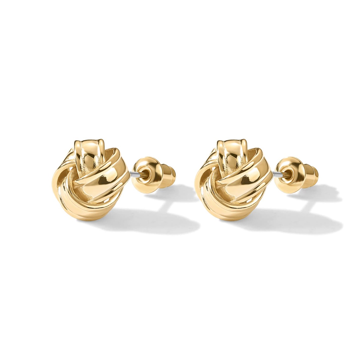 PAVOI 14K Yellow Gold Plated 925 Sterling Silver Post Love Knot Stud Earrings | Gold Earrings for Women