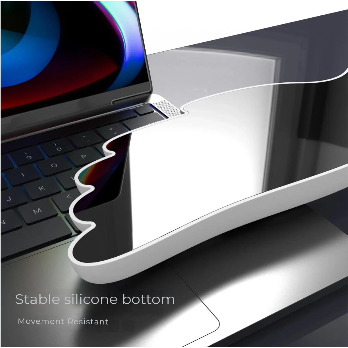Angel Wing Wrist Rest Ergonomic Memory Foam Wrist Rest for Computer Keyboard Mouse Set, Cute Gaming Keyboard Cushion Hand Support PU Leather Surface Anti-Slip Waterproof White Angel Wing