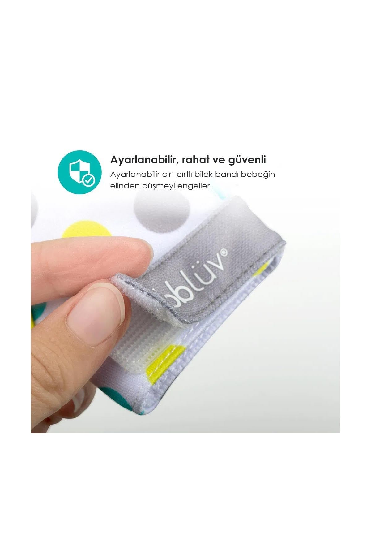 Bblüv - Glüv - Original Silicone Baby Teething Mitten with Opposable Thumb, Self Soothing Teether Toy, Includes a Storage Bag (Aqua)