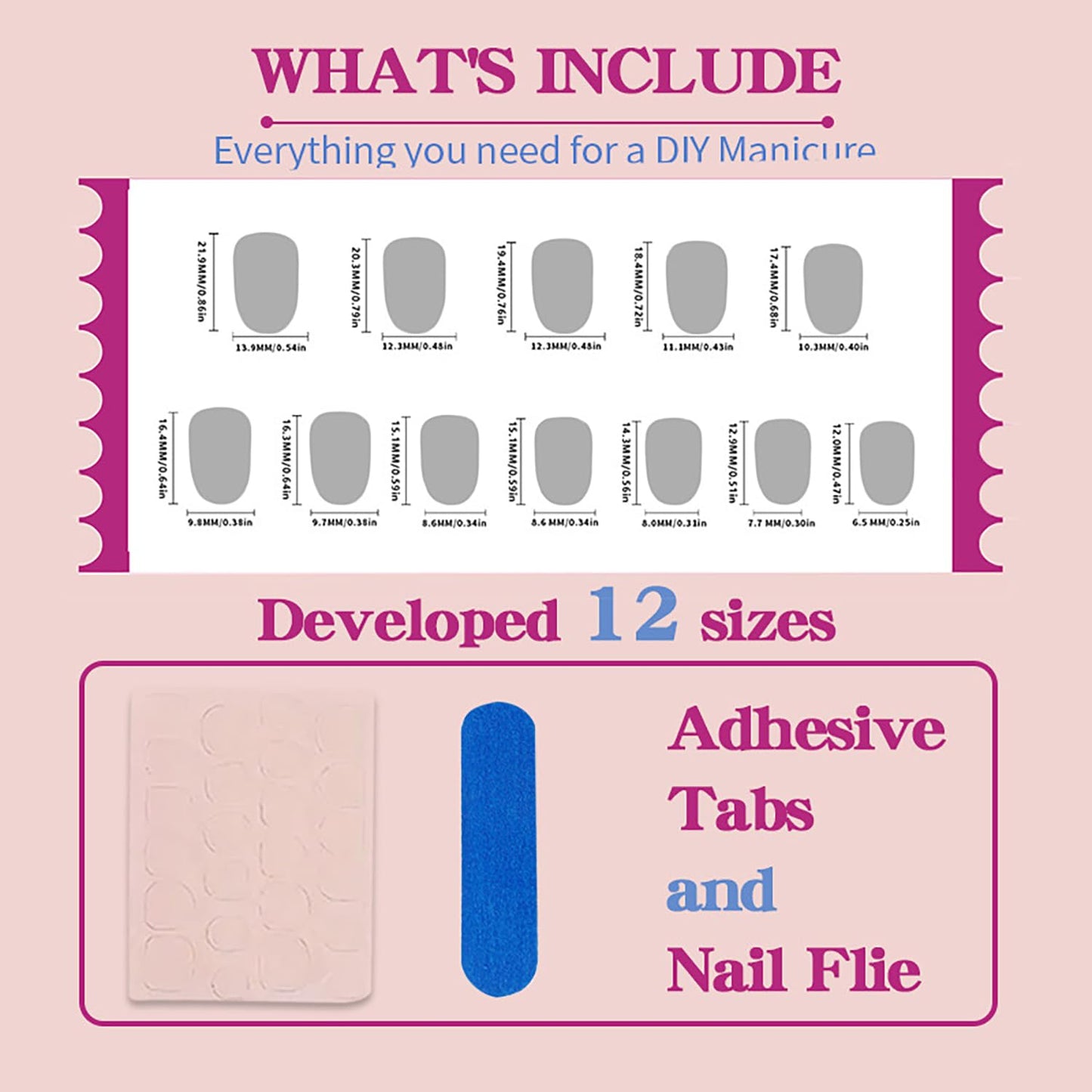 Flower Press on Nails Short Square Fake Nails with Heart Checkered Design Cute Floral False Nail Spring Stick on Nail for Women 24Pcs