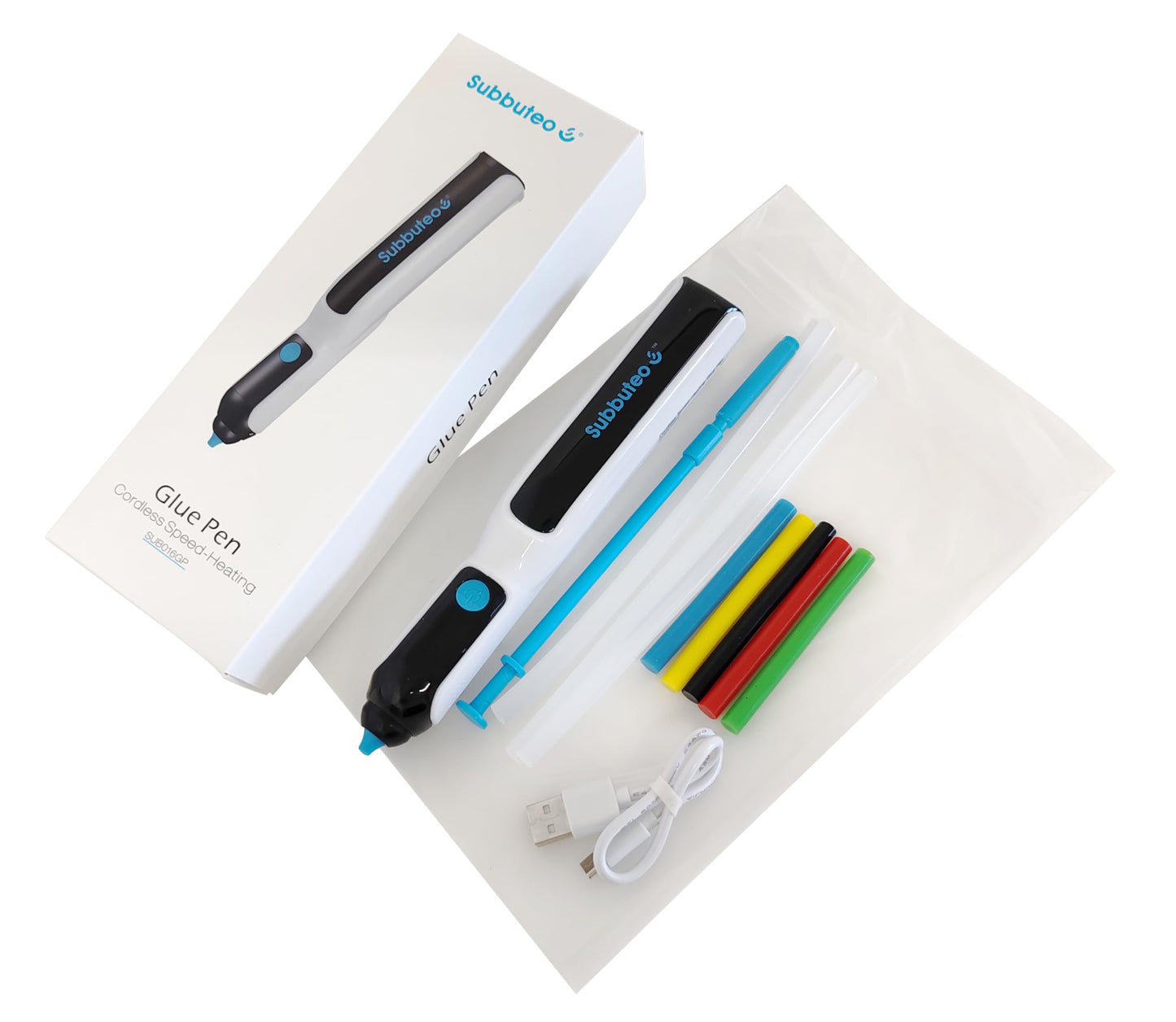 Subbuteo Cordless Hot Glue Pen,Anti-scalding for children,6s Heating Fast, USB Rechargeable Melt Glue Gun, Perfect for Crafts,DIY Arts