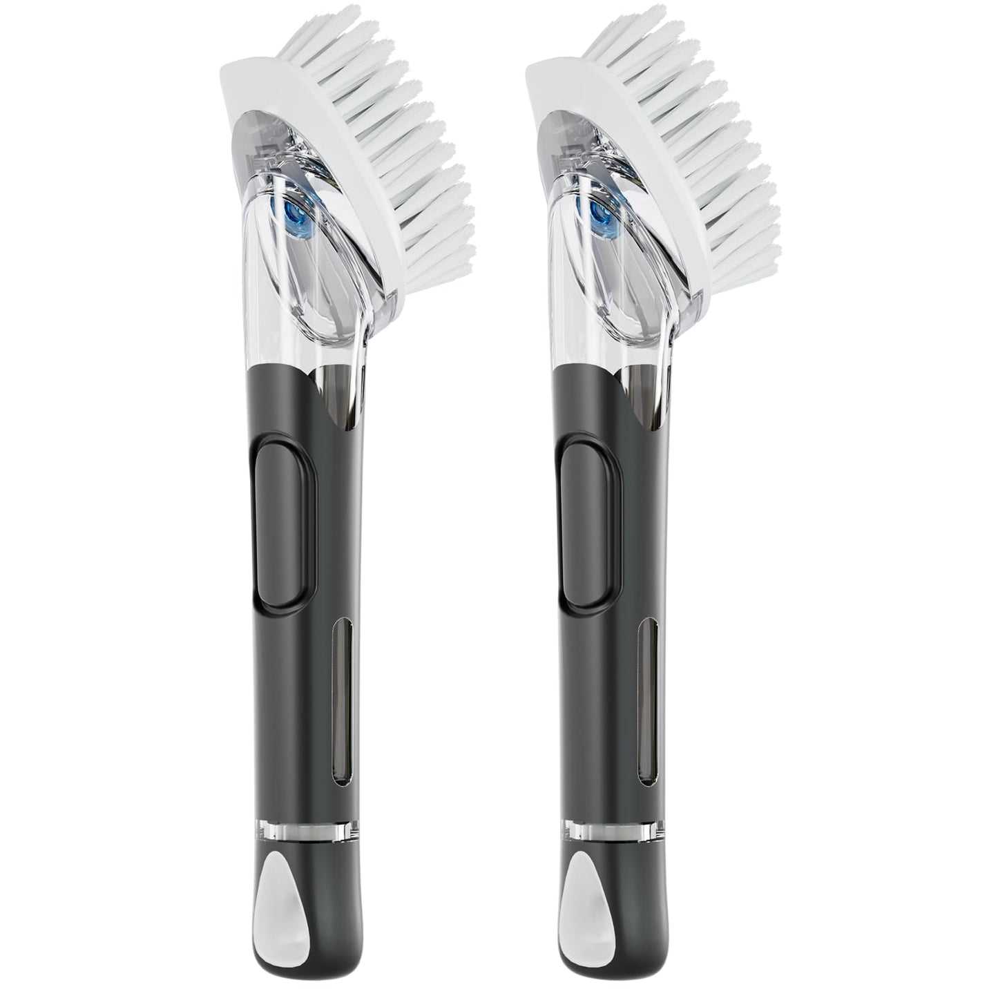 RIMAY Soap Dispensing Dish Brush, Dish Scrubber with Soap Dispenser, Dish Soap Brush, Dish Wand with Soap Dispenser Kitchen Brush for Dishes, Pans, Sink, Pots（2 Pack）