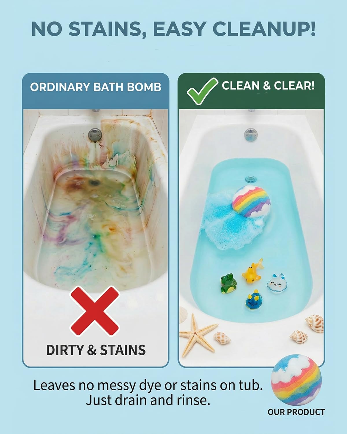 Bath Bombs Gift for Kids Easter Gifts with Mega Bubbles & Surprise Inside Bubble Egg Organic Essentials Shower Relaxing Products Kit Mini for Girls Boys Fun Baths Toys Kid Time (1set)