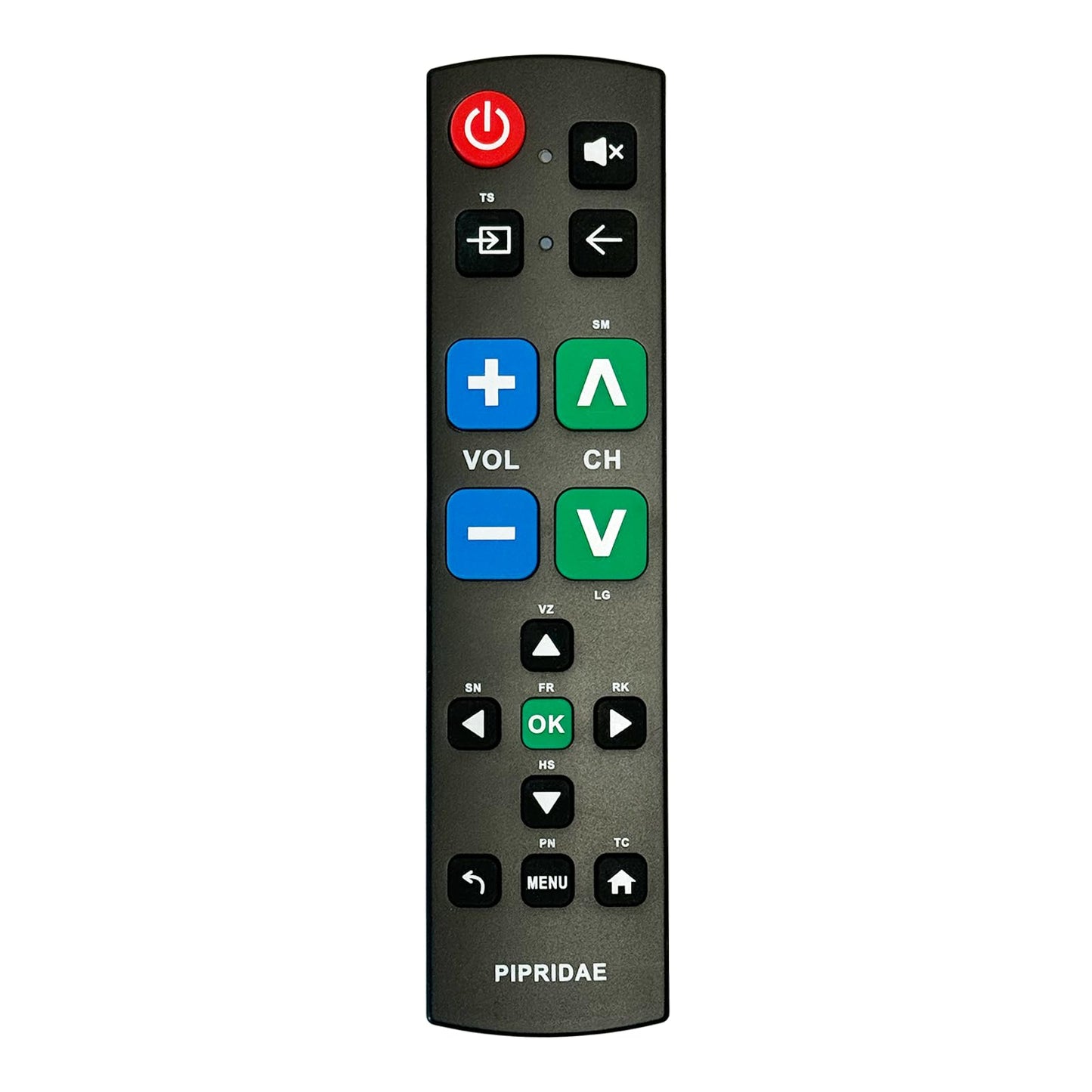 PIPRIDAE Remote Control Compatible with Samsung/LG/VIZIO/Sony/Hisense/Philips/Panasonic TVs，Large-Print Big Button Remote Control Designed for Seniors