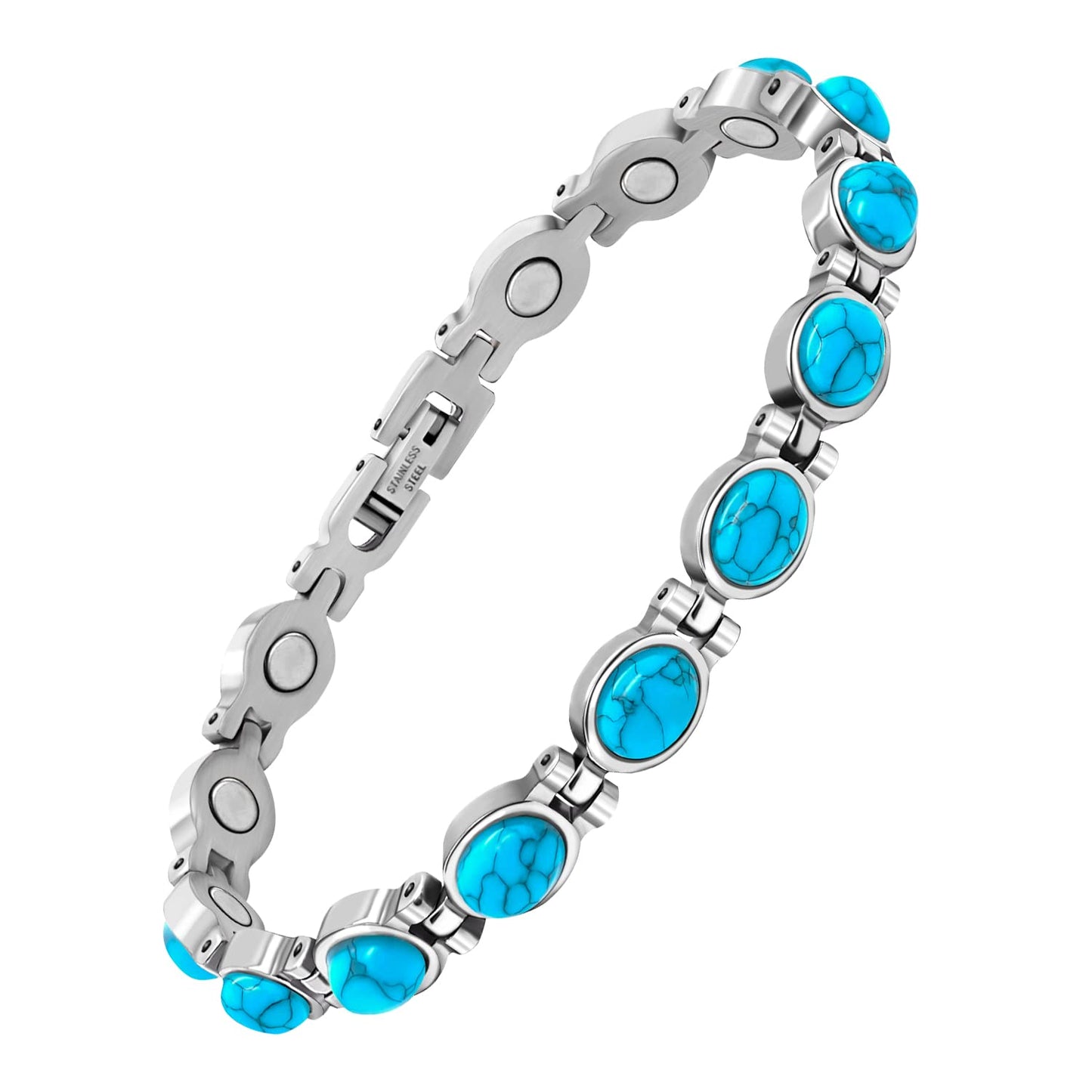 JEROOT Ultra Strength Magnetic Bracelet for Women | 3500-6000 Gauss Neodymium Magnets | Magnetic Therapy Jewelry with Adjustable Tool & Gift Packaging