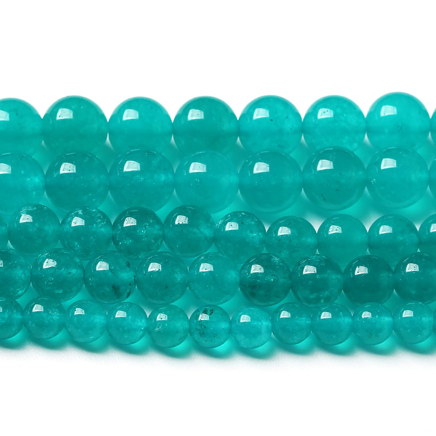 61PCS 6mm Natural Stone Beads Blue Amazonite Jade Stone Round Loose Beads for Jewelry Making DIY Bracelet Necklace 15 Inch