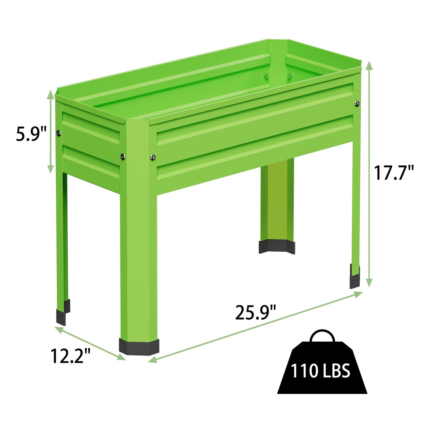 PROXRACER Elevated Raised Garden Bed with Legs, Heavy Duty Galvanized Steel Metal Planter Box for Vegetables, Flowers & Herbs, Sturdy Standing Planter for Indoor Outdoor Patio, Balcony & Deck