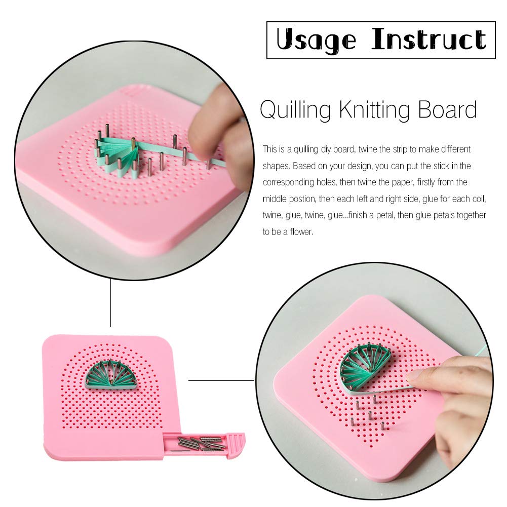 IMISNO Paper Quilling Kits - All-in-One Quilling Tools Supplies,Paper Crimper,DIY Crafts Quilling Paper Strips for Beginners to Advanced Users, Teaching with Manual