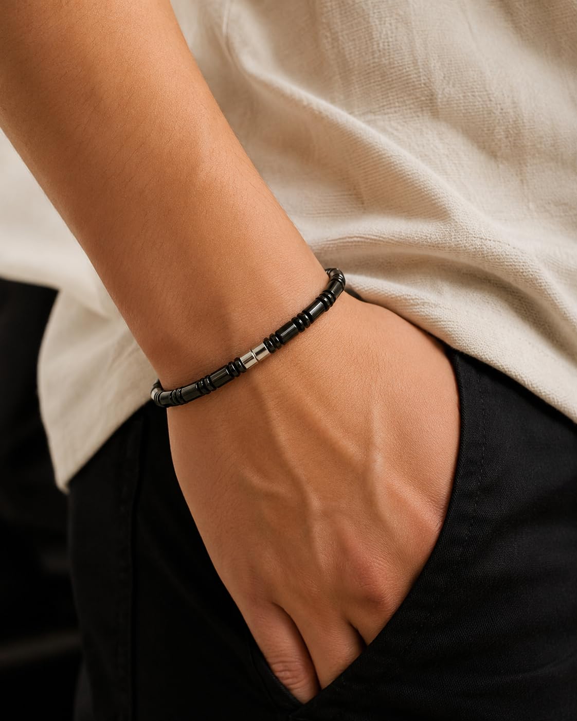 Accents Kingdom Magnetic Hematite Anklet Magnetic Hematite Bracelet, 10"