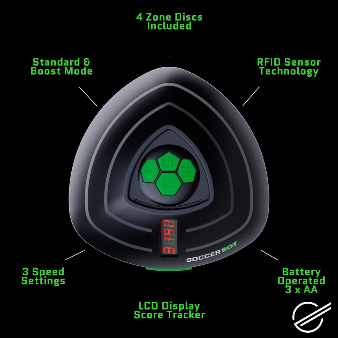 Soccer Bot - Ultimate Indoor Soccer Game with Score Tracker and Speed Modes, Soccer Training Toy