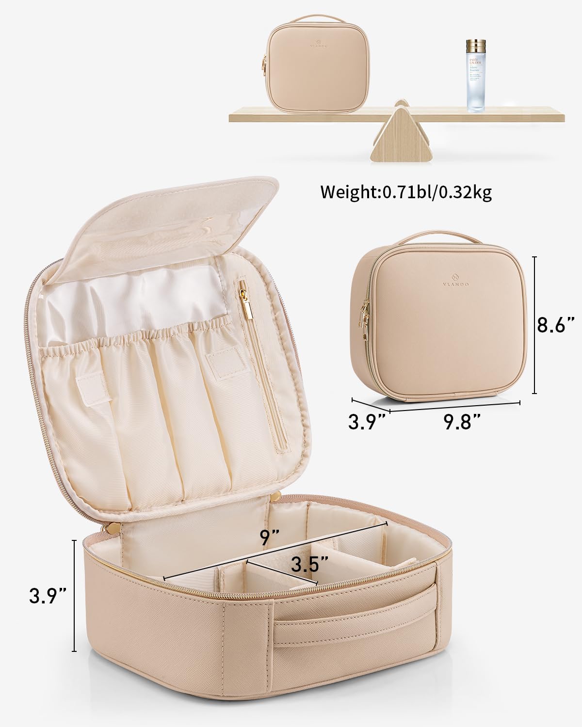 Vlando 6 Pcs Jewelry Bag and Cosmetics Bag for Women