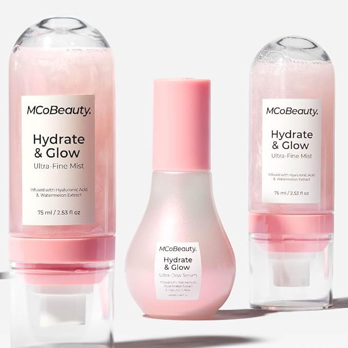 MCoBeauty Hydrate & Glow Ultra-Fine Mist - Shimmering Face & Body Spray, Vegan, Cruelty Free Cosmetics
