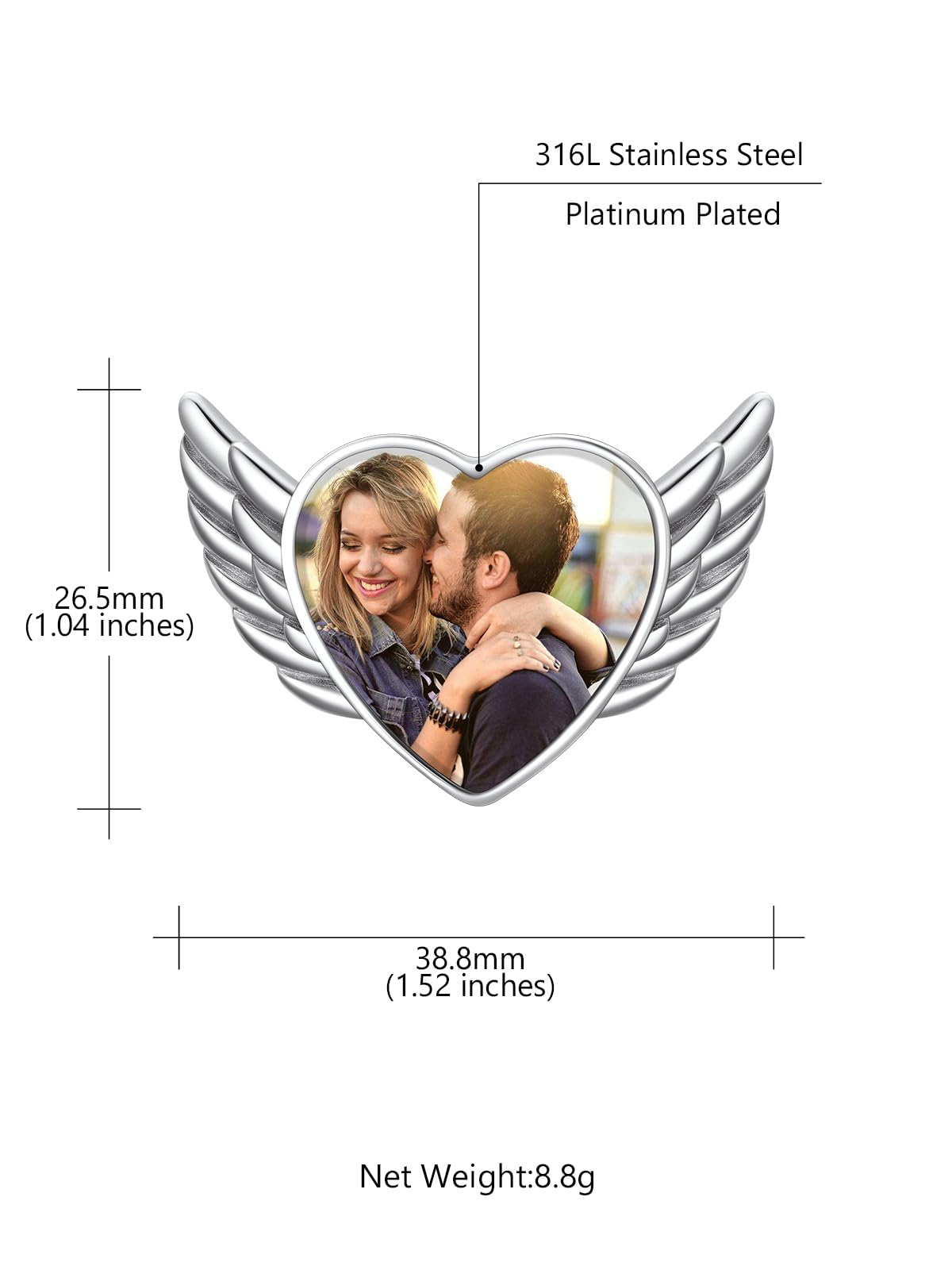 Custom4U Personalized Picture Bouquets Brooch Pin Birthday Brooch for Women Funeral Memorial for Men Father Mother Grooms(With Gift Box)