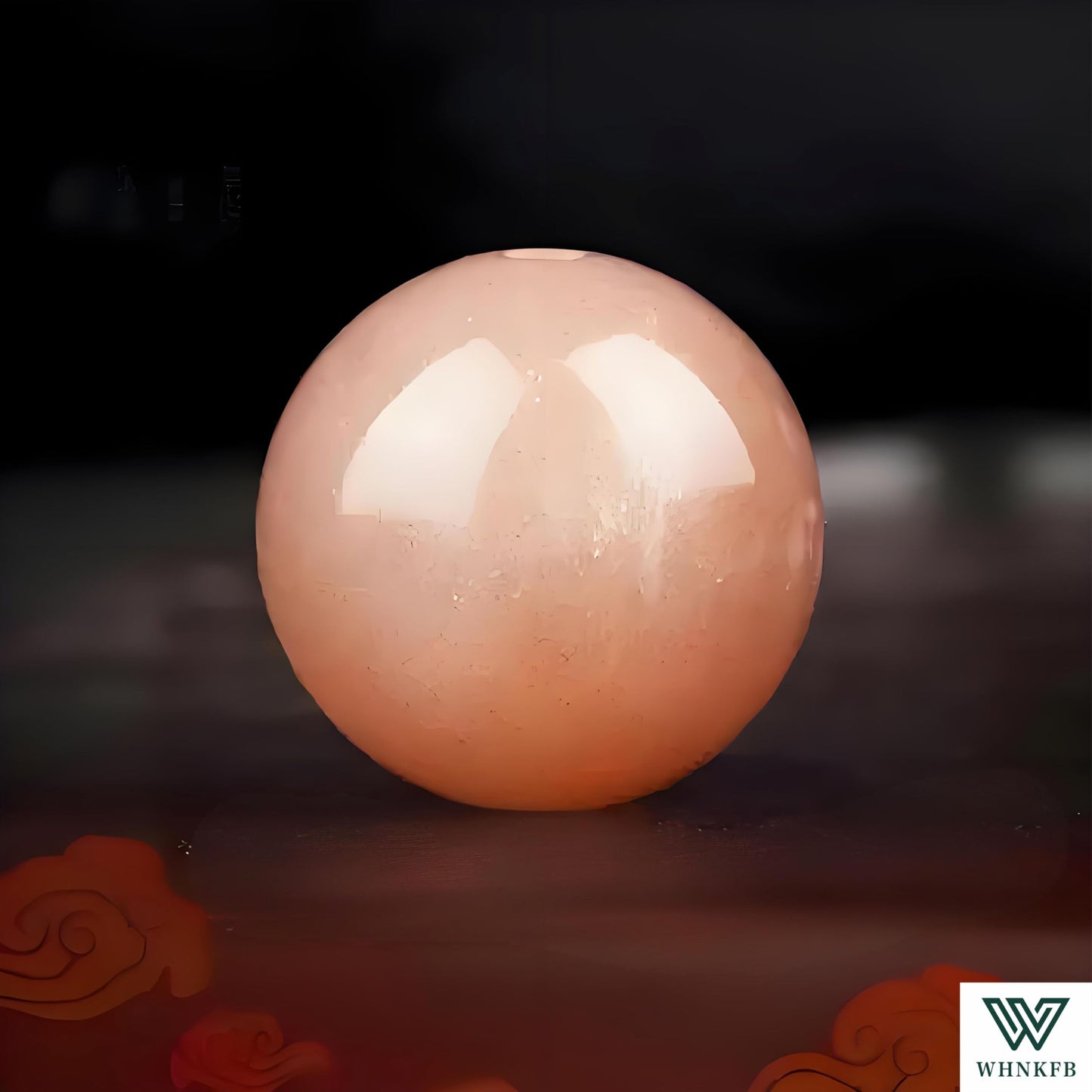 WHNKFB 8mm 50PCS Natural Peach Moonstone Round Beads, Smooth Polished Loose Gemstone Beads for Jewelry Making Craft - 4mm 6mm 8mm 10mm Options with Free Elastic Cord