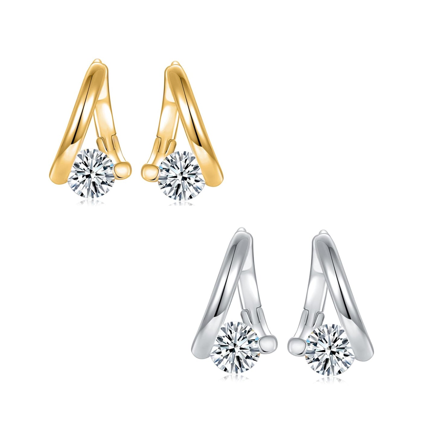 Halolux Lymphvity Germanium Earrings,Atheniz Lymphatic Earrings,Lymphatic Drainage Germanium Jewelry for Women(Gold+Silver)