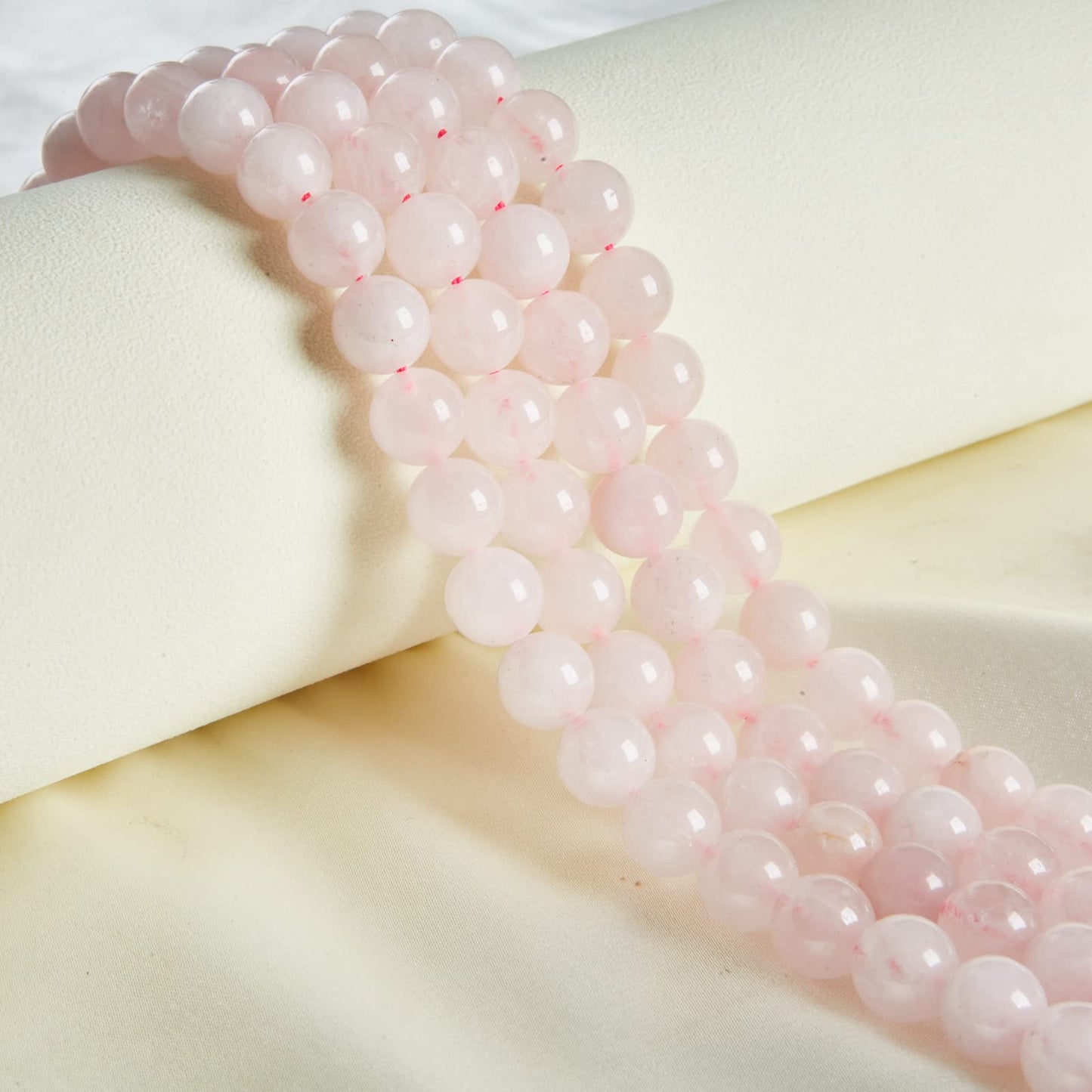 60pcs 6mm Rose Quartz Beads Natural Gemstone Beads Round Loose Beads for Jewelry Making