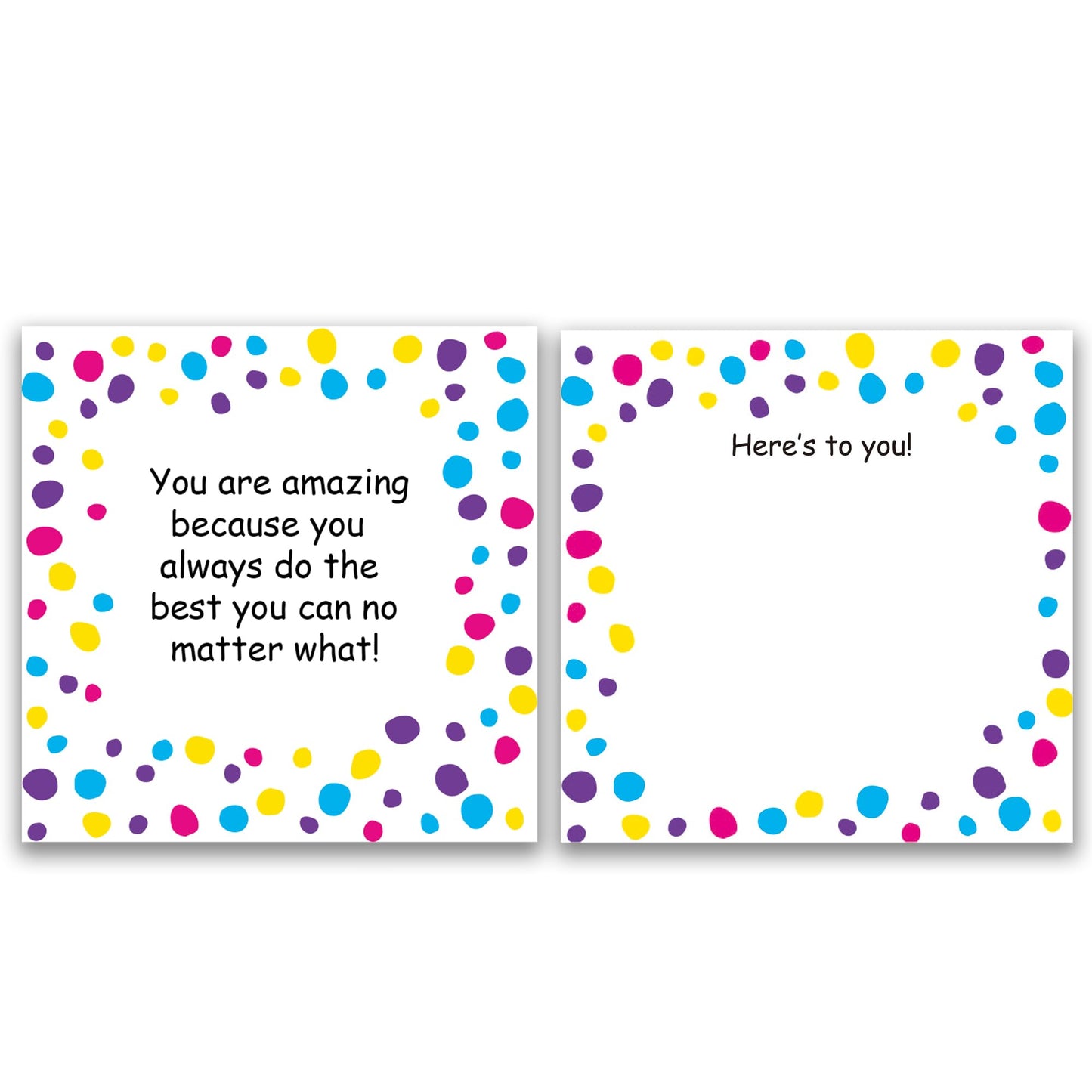 Racrico 70 Inspirational Cards with Envelopes & Stickers – 3.5x3.5 Positive Affirmation Notes in Gift Box – Encouragement, Gratitude, Motivation.