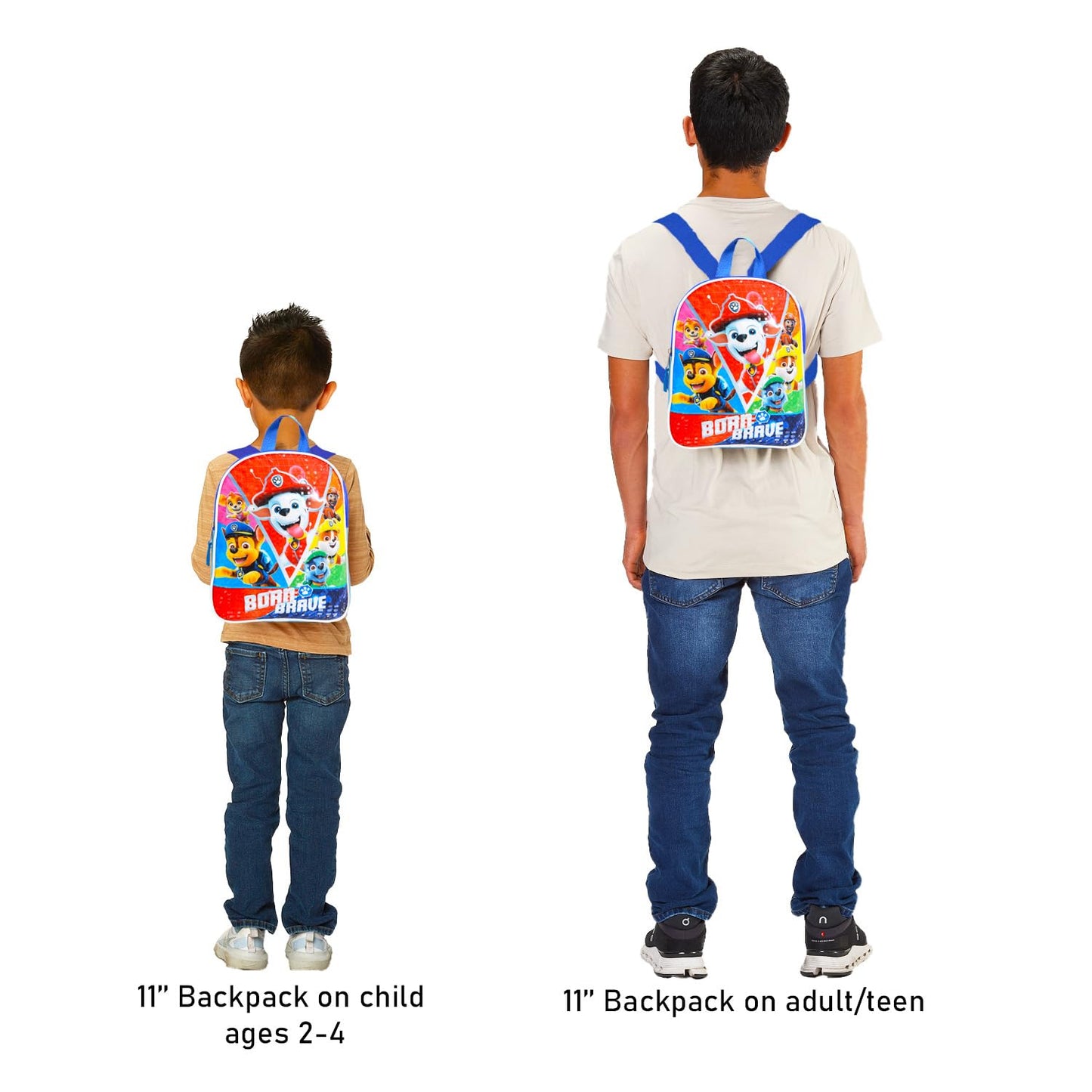 Paw Patrol Mini Backpack Set - 4 Pc Bundle of 11" Chase, Marshall and Rubble Bag, Water Bottle and More School Supplies for Kids