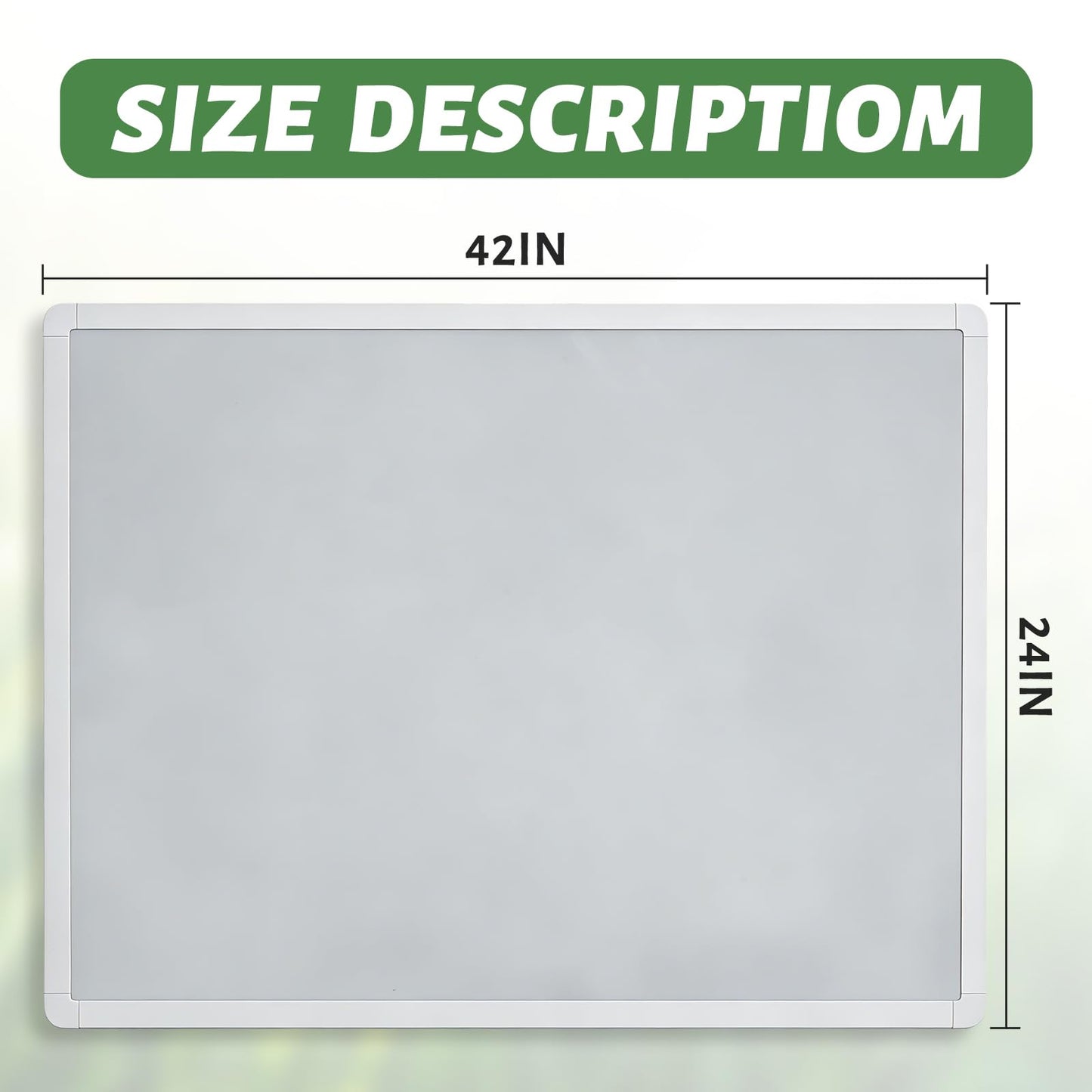 UNCLE BOARD 42 inch x 24 inch Magnetic Whiteboard for Wall – Nano Capsule Surface, Smooth Writing & Easy Erasing, Aluminum Frame, Hanging for Office School Home. Planning Drawing Memo Teaching.