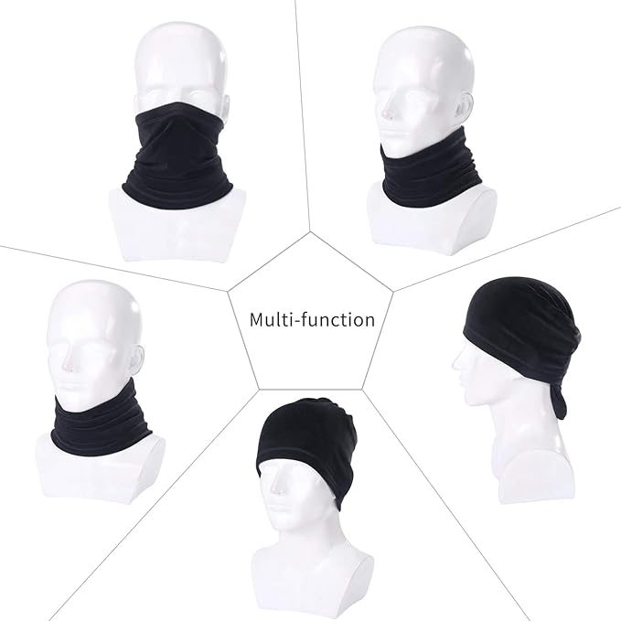 Polar Fleece Neck Warmer - Windproof Winter Neck Gaiter Cold Weather Face Mask For Men Women - 1 Pack