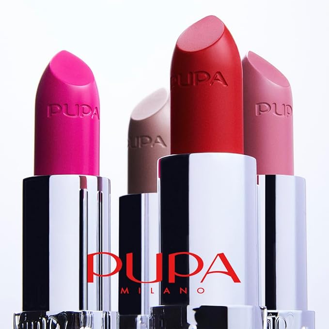 Pupa Milano Vamp! Extreme Colour Lipstick With Plumping Treatment - For Fuller, Defined Lips - Adds Incredible, Deep Color To Lips - Soft Texture Adheres Perfectly - 100 Naked Skin - 0.123 Oz