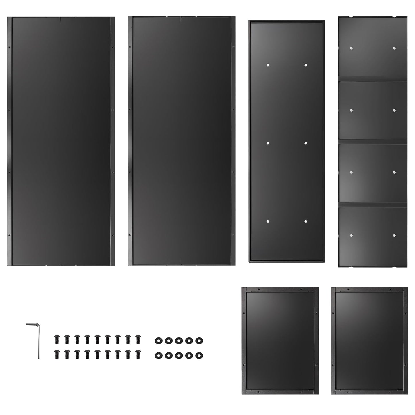 Toriexon Metal Planter Box 46” x 16” x 16”, Heavy Duty Tall Rectangle Planter Box with with Drainage Holes & Rust-Proof Coating, Modern Outdoor/Indoor Black Planter Box for Porch, Garden, Patio, Yard