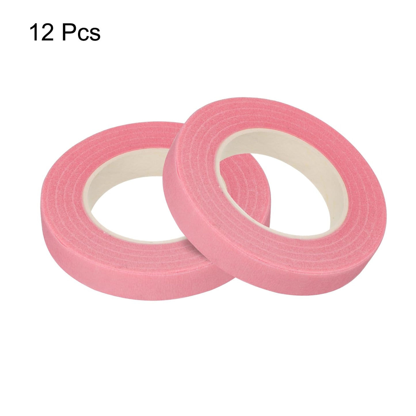 MECCANIXITY Floral Stem Wrap Tape Floral Tape 30yard Length 1/2 Inch Width for Bouquet Crafts Wedding Arrangement Pack of 12, Pink