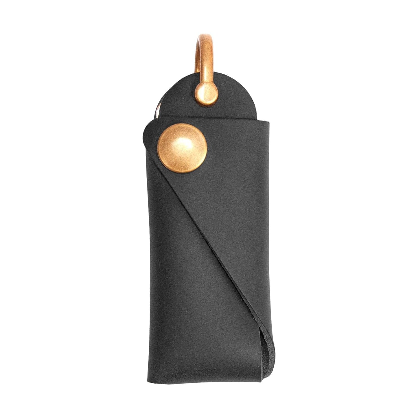 Turbosnail Minimalist Key Holder, Leather Key Fob, Key Organizer, Gift For Him (Brown)