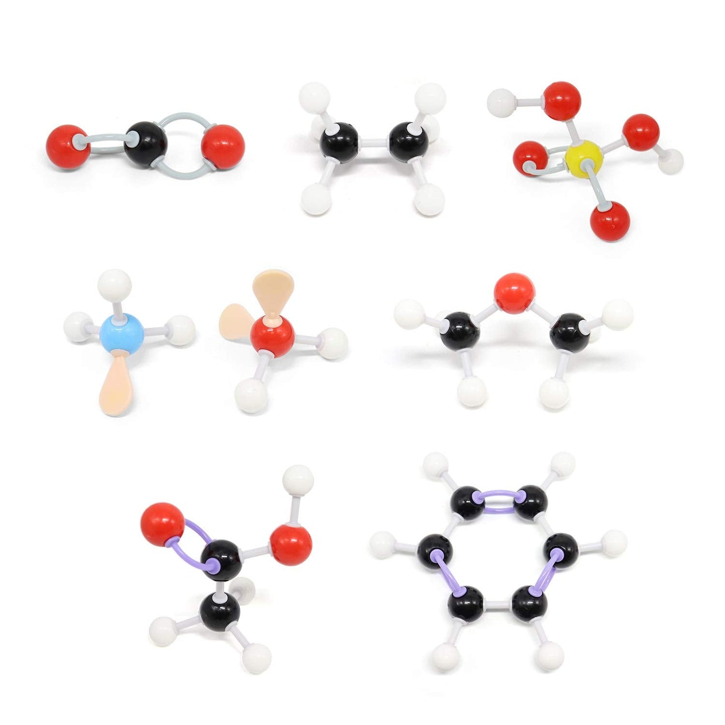 RELIANCER Molecular Model Kit,419PCS Organic Molecular Chemistry Set w/Atoms & Bonds,Molecular Structures Building Kit for Chemistry Learning,STEM Science Kits for Teachers,Students,Young Scientists