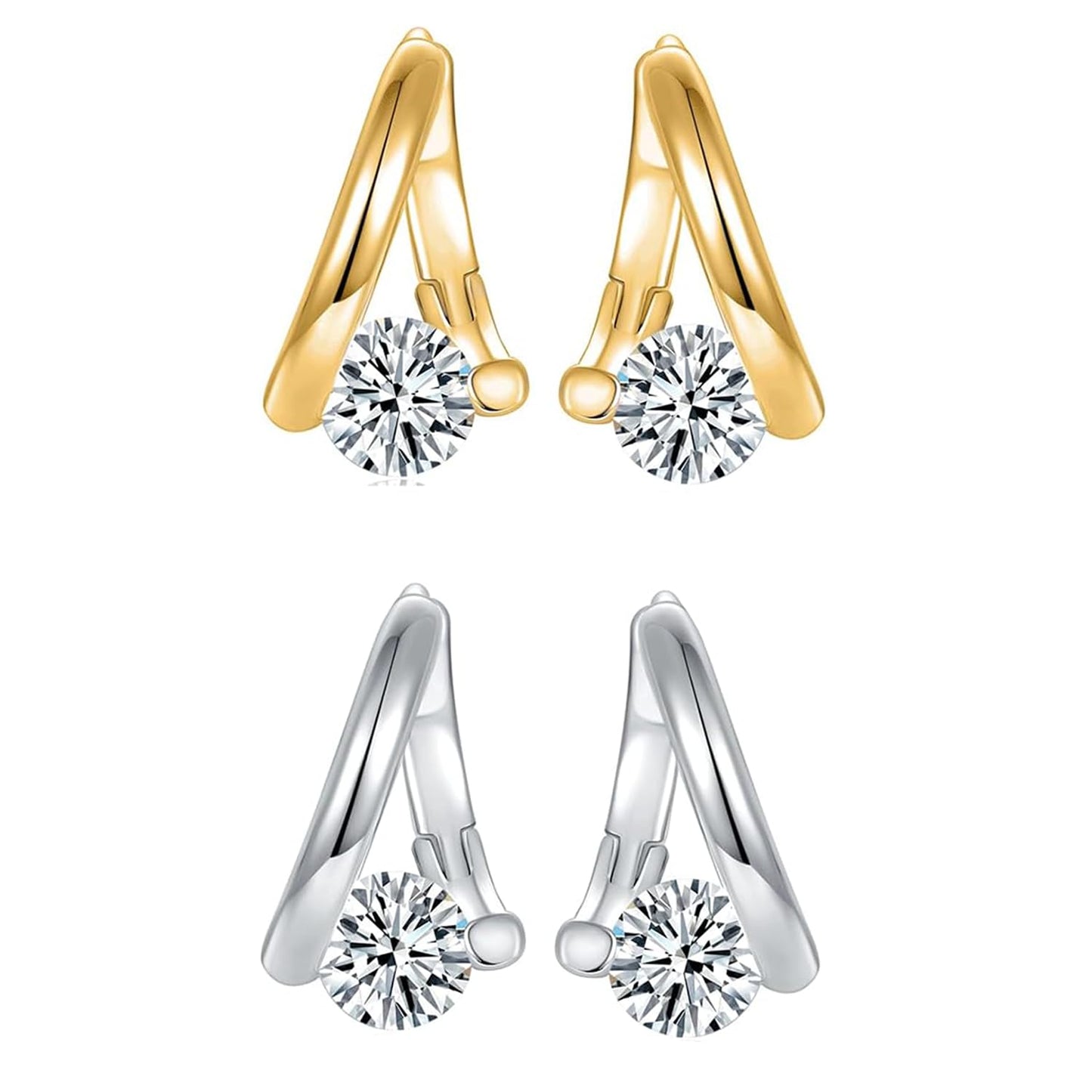 Lymphatic Earrings for Women Halolux Lymphvity Germanium Drainage Therapy Negative Ion Lymph Detox Earrings Jewelry (Gold+Silver)