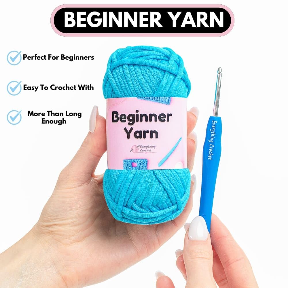 Everything Crochet Stitches Card Deck for Beginners - Learn to Crochet Kit for Adults, Kids & Newbies - 25 Stitch Cards with Step-by-Step Video Tutorials - Crochet Stitch Dictionary & Complete Course