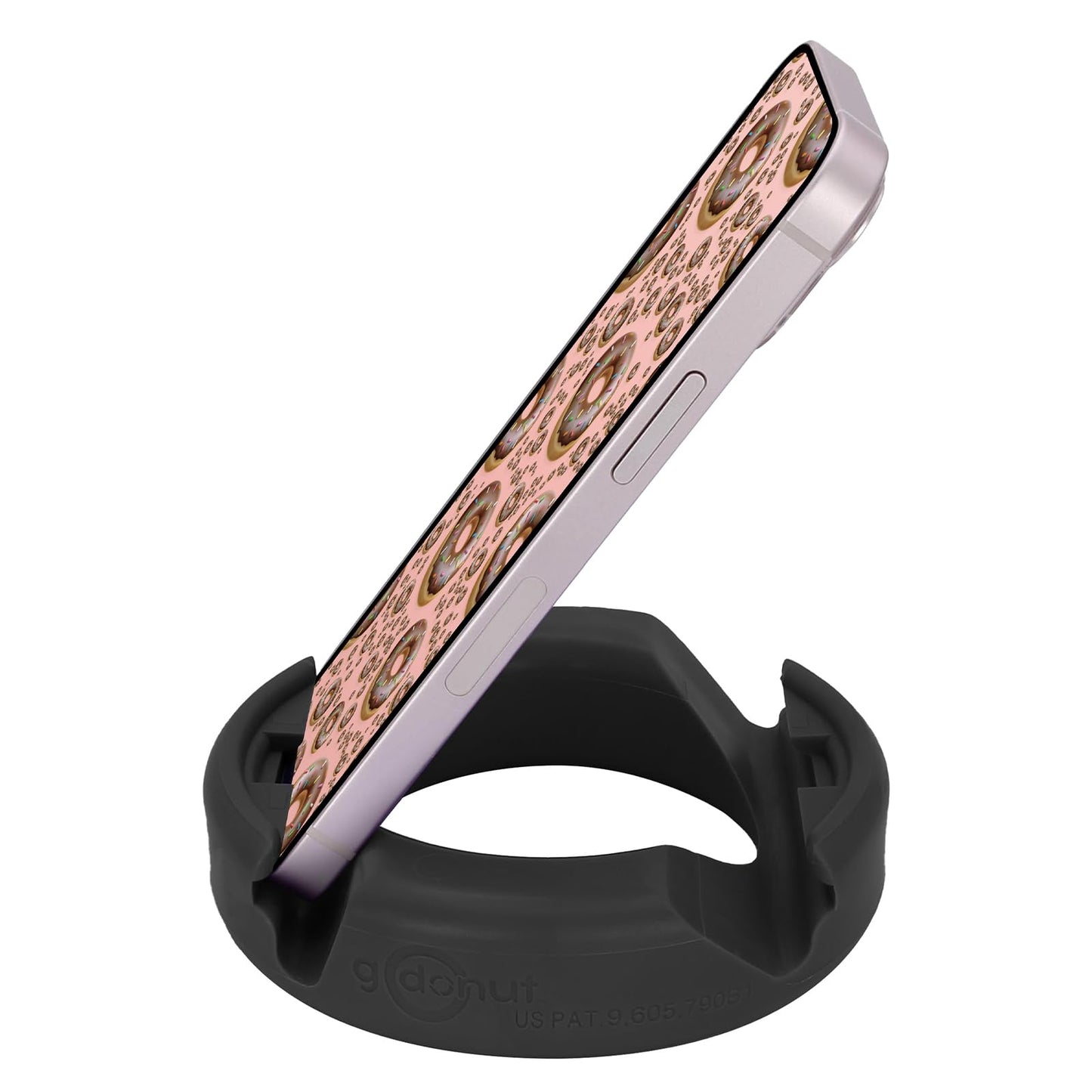 GoDonut Original – Smartphone and Tablet Stand – Compatible with Devices UP to 0.5" Thick Including Protective Cases - for use at Work, at Home, Travel and on-the-go – Black