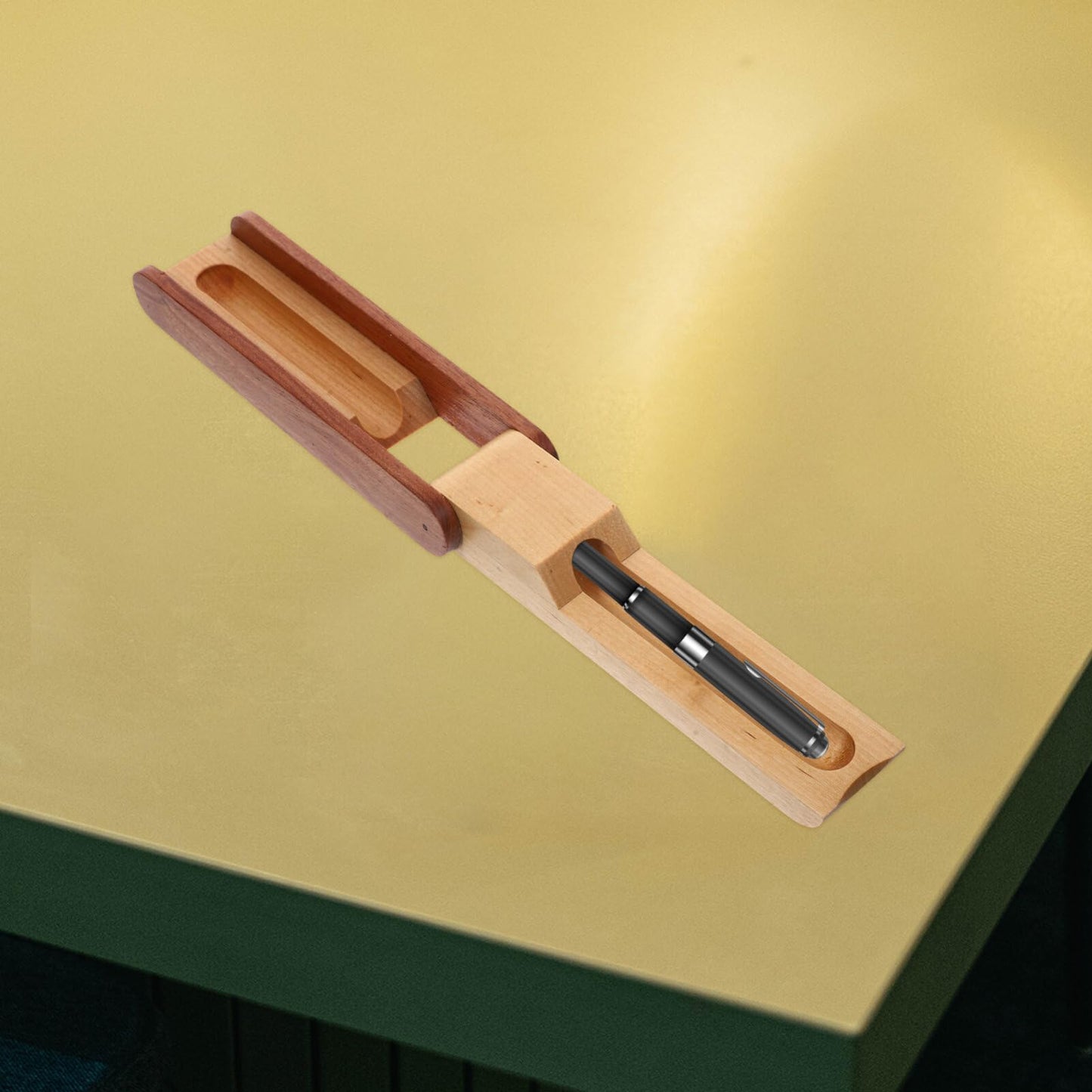 Wooden Pen Case Box Single Fountain Pen Case Empty Pen Box Pen Presentation Display Box Fountain Pen Container for Home Office Dekstop Stationery Supplies