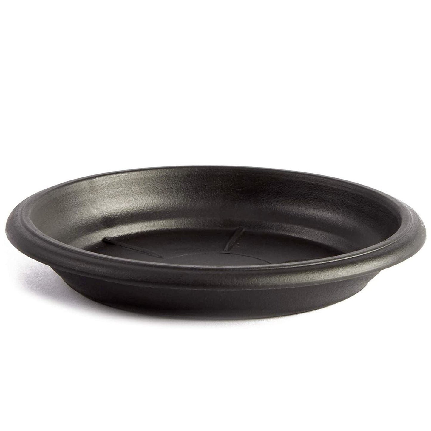 Juvale 24 Pack Small Plastic Plant Saucers for Pots, 4 Inch Drip Tray for Planter, Indoor, Outdoor Flowers (Black)