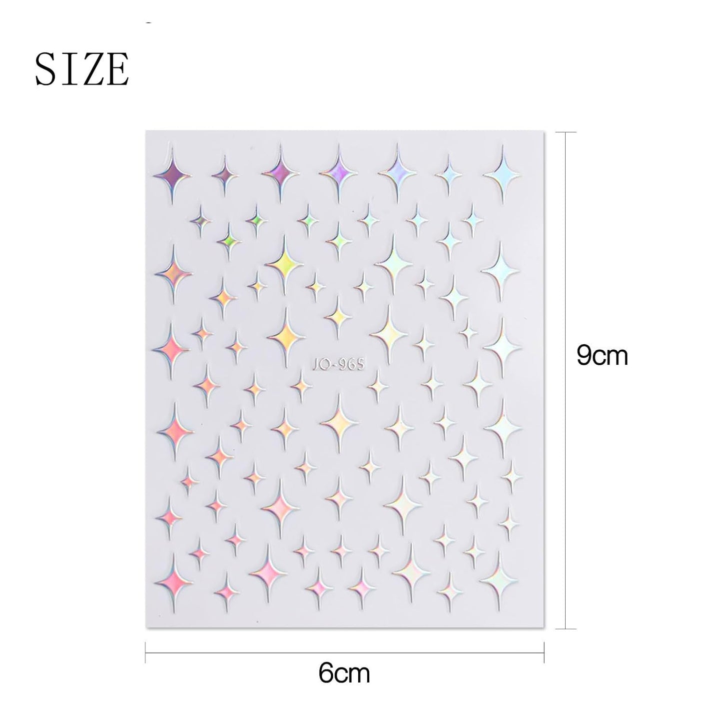 JMEOWIO 12 Sheets Aurora Nail Art Stickers Decals Self-Adhesive Pegatinas Uñas Glitter Holographic Star Heart Nail Supplies Nail Art Design Decoration Accessories