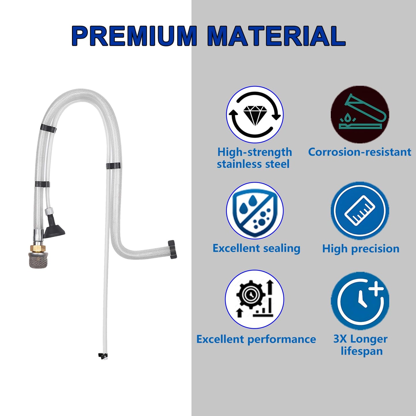 ZVJV Premium Suction Tube Kit for Graco Magnum Project Painter Plus X5 X7 ProX17 ProX19 Stand/Cart Airless Paint Sprayer