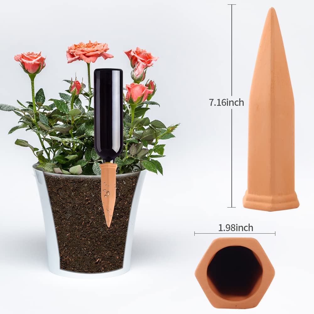 CUZZME 20-Pack Plant Watering Devices, Automatic Watering System for Potted Plants, Self Watering Spikes, Plant Water Seepage Device, Water Your Indoor and Outdoor Plants While on Vacation