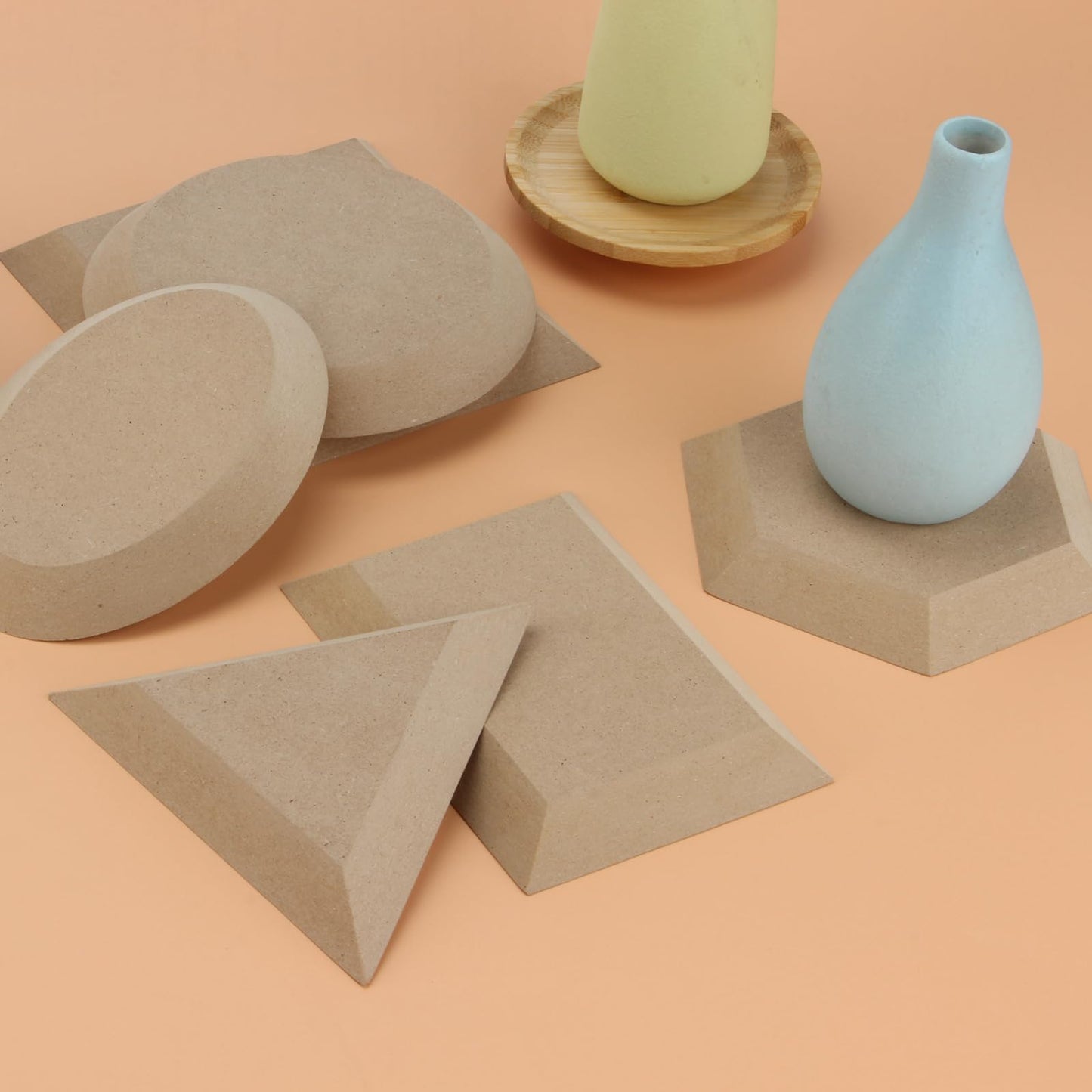 KVMORZE Ceramics Plate Forming Molds, Pottery Molds for Clay Pottery Handbuliding Plates, 6 Shapes Various Sizes Ceramics Pottery Tools and Supplies (6)